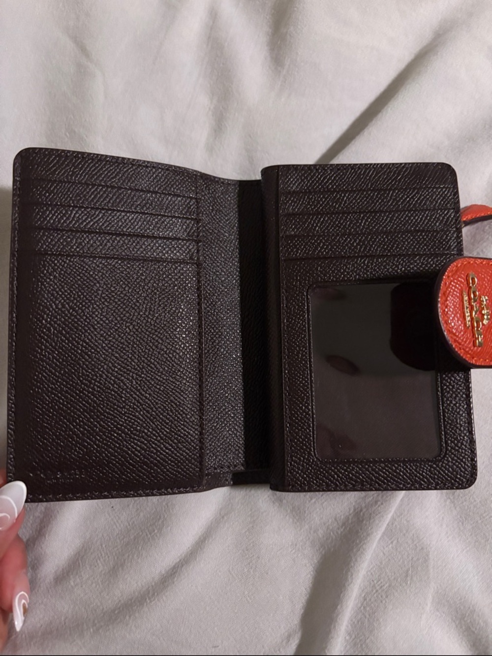 Coach Crossgrain Leather Medium Corner Zip Wallet Style - Picture 2 of 6